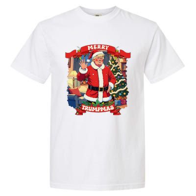 Merry Trumpmas Santa Trumpchristmas Pajamas Funny Garment-Dyed Heavyweight T-Shirt