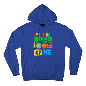 My Teacher Survived 100 Days Of Me Gift Teachers Students Gift Hoodie