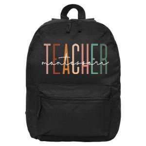 Montessori Teacher Squad School Worker Appreciation 16 in Basic Backpack