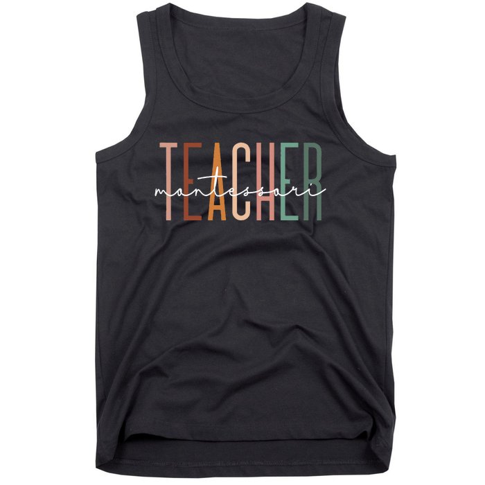 Montessori Teacher Squad School Worker Appreciation Tank Top