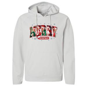 Merry Trumpmas Santa Trump Christmas Pajamas Funny Performance Fleece Hoodie