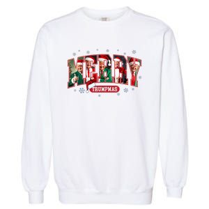 Merry Trumpmas Santa Trump Christmas Pajamas Funny Garment-Dyed Sweatshirt