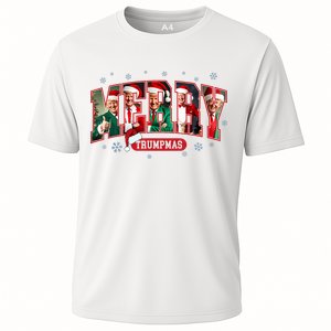 Merry Trumpmas Santa Trump Christmas Pajamas Funny Cooling Performance Crew T-Shirt