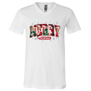 Merry Trumpmas Santa Trump Christmas Pajamas Funny V-Neck T-Shirt