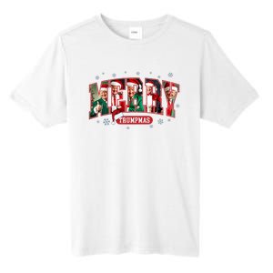 Merry Trumpmas Santa Trump Christmas Pajamas Funny Tall Fusion ChromaSoft Performance T-Shirt