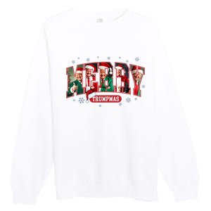 Merry Trumpmas Santa Trump Christmas Pajamas Funny Premium Crewneck Sweatshirt