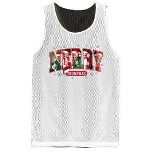 Merry Trumpmas Santa Trump Christmas Pajamas Funny Mesh Reversible Basketball Jersey Tank