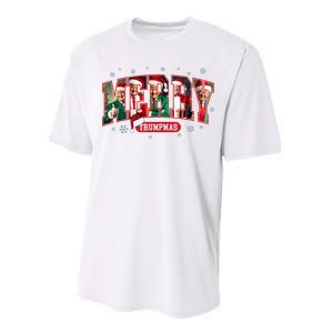 Merry Trumpmas Santa Trump Christmas Pajamas Funny Performance Sprint T-Shirt