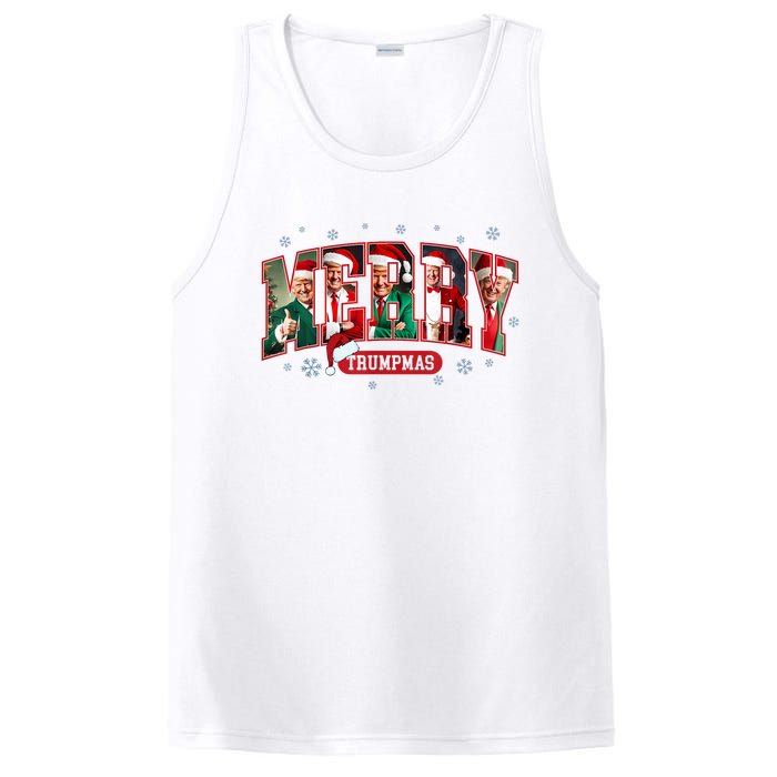 Merry Trumpmas Santa Trump Christmas Pajamas Funny PosiCharge Competitor Tank