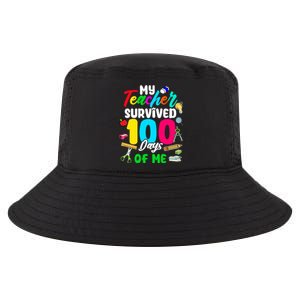 My Teacher Survived 100 Days Of Me School Gift Cool Comfort Performance Bucket Hat