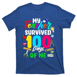 My Teacher Survived 100 Days Of Me School Gift T-Shirt