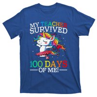 My Teacher Survived 100 Days Of Me Unicorn Gift T-Shirt