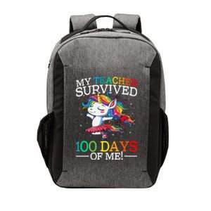 My Teacher Survived 100 Days Of Me Unicorn Gift Vector Backpack