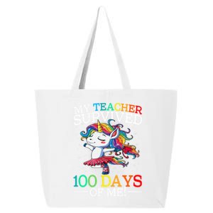 My Teacher Survived 100 Days Of Me Unicorn Gift 25L Jumbo Tote