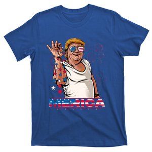 Merica Trump Salt Meme Bae Patriotic 4th Of July Funny Trump Funny Gift T-Shirt