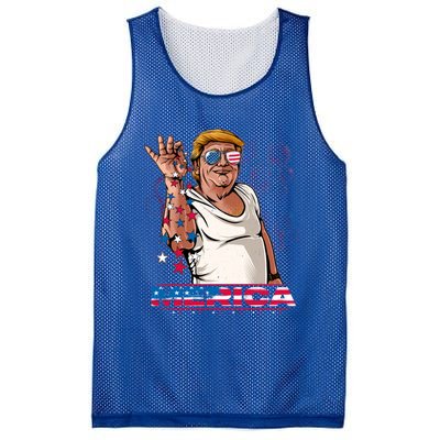 Merica Trump Salt Meme Bae Patriotic 4th Of July Funny Trump Funny Gift Mesh Reversible Basketball Jersey Tank