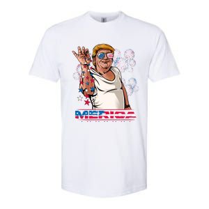 Merica Trump Salt Meme Bae Patriotic 4th Of July Funny Trump Funny Gift Softstyle® CVC T-Shirt