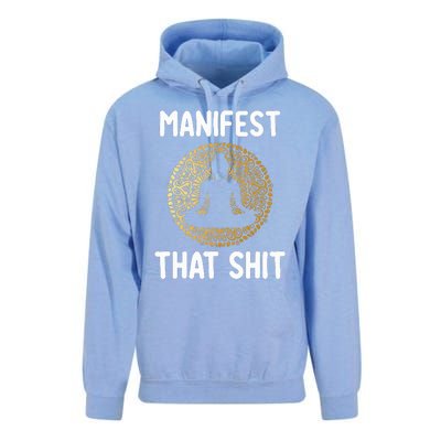 Manifest That Shit Law Of Attraction Funny Spiritual Gift  Unisex Surf Hoodie