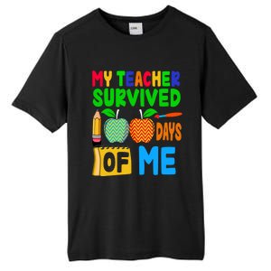 My Teacher Survived 100 Days Of Me Gift Teachers Students Gift Tall Fusion ChromaSoft Performance T-Shirt