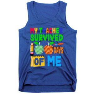 My Teacher Survived 100 Days Of Me Gift Teachers Students Gift Tank Top