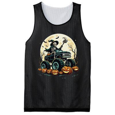 Monster Truck Skeleton Halloween Scary Skeleton Mummy Mesh Reversible Basketball Jersey Tank