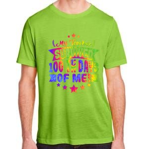 My Teacher Survived 100 Days Of Me! Happy 100 Days Tie Dye Meaningful Gift Adult ChromaSoft Performance T-Shirt