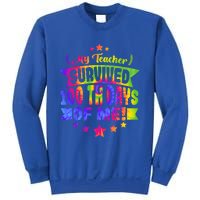 My Teacher Survived 100 Days Of Me! Happy 100 Days Tie Dye Meaningful Gift Sweatshirt