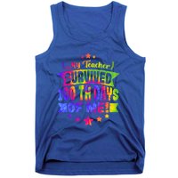 My Teacher Survived 100 Days Of Me! Happy 100 Days Tie Dye Meaningful Gift Tank Top