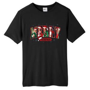 Merry Trumpmas Santa Trump Christmas Pajamas Funny Tall Fusion ChromaSoft Performance T-Shirt