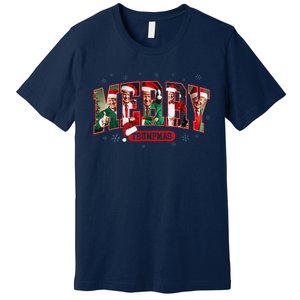 Merry Trumpmas Santa Trump Christmas Pajamas Funny Premium T-Shirt