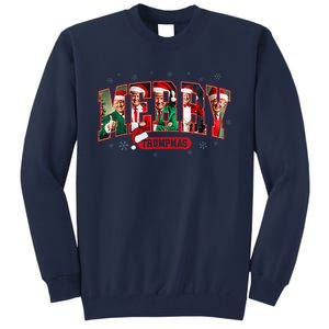 Merry Trumpmas Santa Trump Christmas Pajamas Funny Tall Sweatshirt