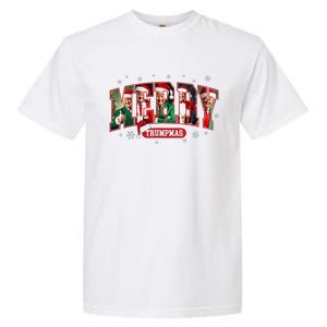 Merry Trumpmas Santa Trump Christmas Pajamas Funny Garment-Dyed Heavyweight T-Shirt