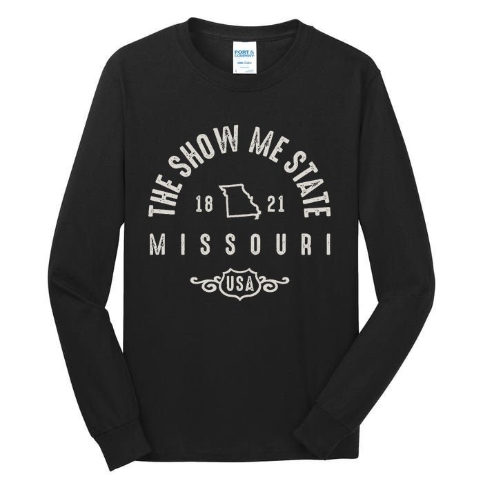 Missouri The Show Me State Vintage Tall Long Sleeve T-Shirt