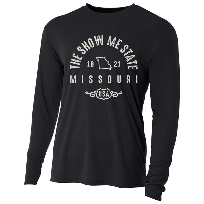 Missouri The Show Me State Vintage Cooling Performance Long Sleeve Crew