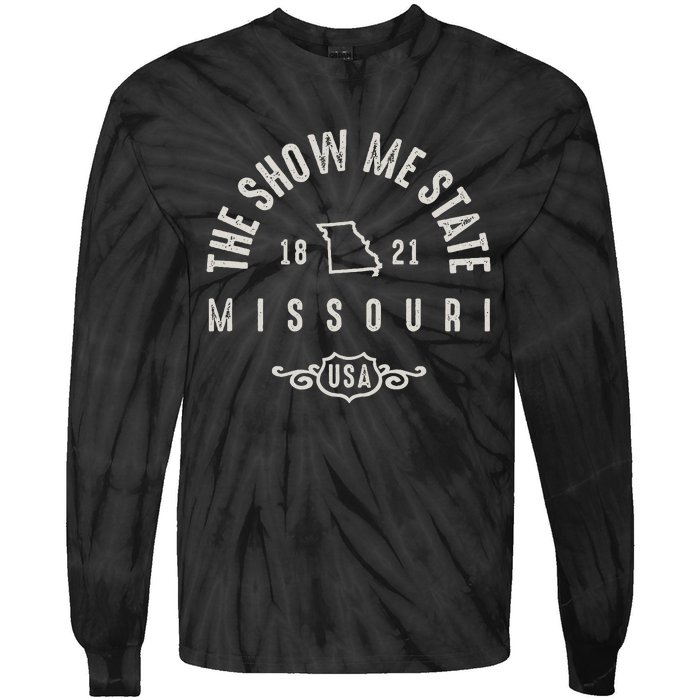 Missouri The Show Me State Vintage Tie-Dye Long Sleeve Shirt