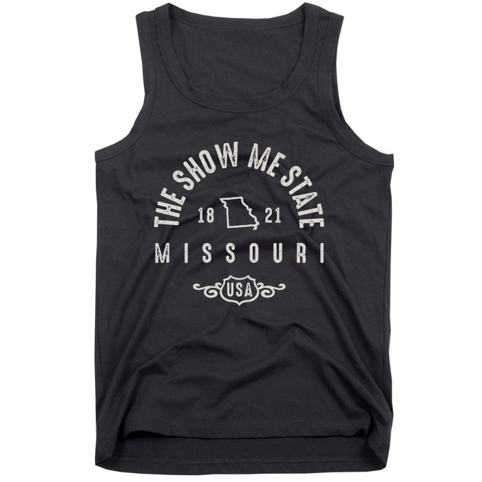 Missouri The Show Me State Vintage Tank Top