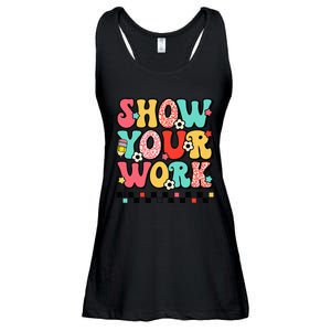 math teacher show your work 100 days of school Ladies Essential Flowy Tank