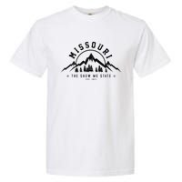 Missouri The Show Me State Est. 1821 Vintage Mountains Gift Garment-Dyed Heavyweight T-Shirt