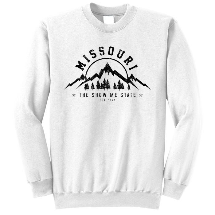 Missouri The Show Me State Est. 1821 Vintage Mountains Gift Sweatshirt