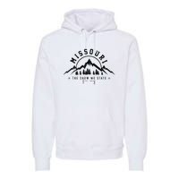 Missouri The Show Me State Est. 1821 Vintage Mountains Gift Premium Hoodie