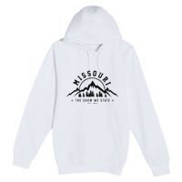 Missouri The Show Me State Est. 1821 Vintage Mountains Gift Premium Pullover Hoodie