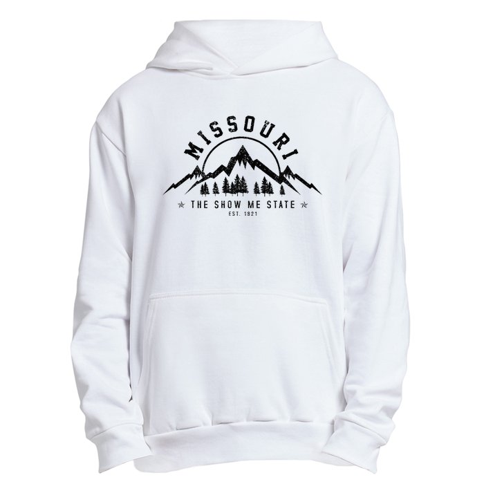 Missouri The Show Me State Est. 1821 Vintage Mountains Gift Urban Pullover Hoodie