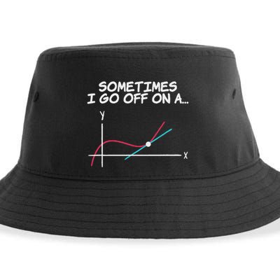 Math Teacher Sometimes I Go Off On A Tangent Sustainable Bucket Hat