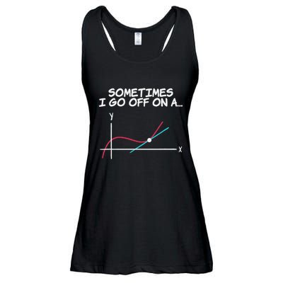 Math Teacher Sometimes I Go Off On A Tangent Ladies Essential Flowy Tank