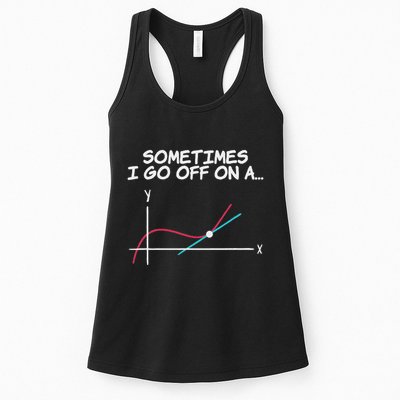 Math Teacher Sometimes I Go Off On A Tangent Womens Tank Top