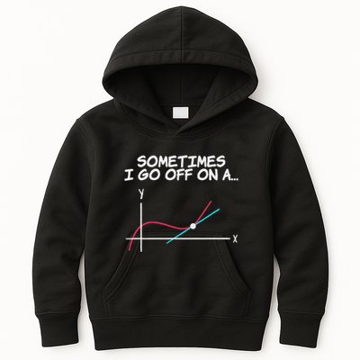 Math Teacher Sometimes I Go Off On A Tangent Kids Hoodie