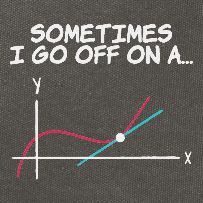 Math Teacher Sometimes I Go Off On A Tangent Cotton Canvas Backpack