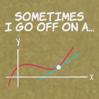 Math Teacher Sometimes I Go Off On A Tangent Garment-Dyed Women's Muscle Tee
