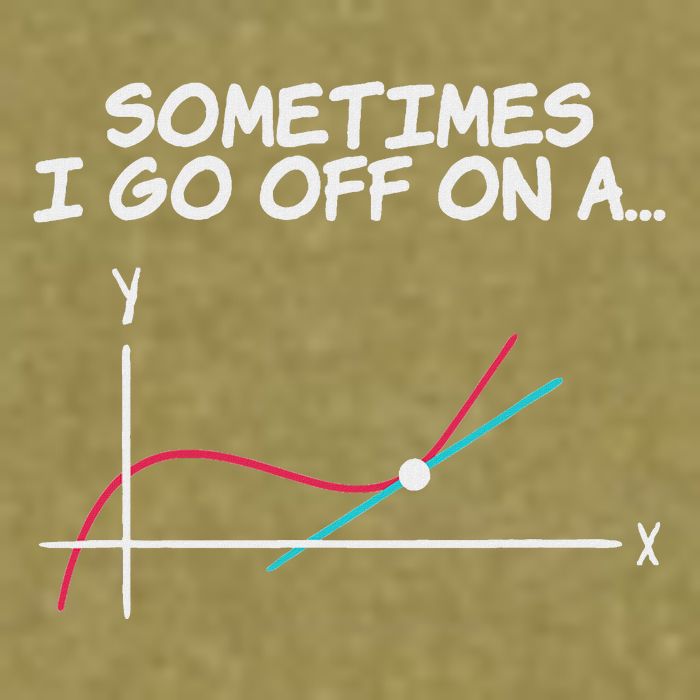 Math Teacher Sometimes I Go Off On A Tangent Garment-Dyed Women's Muscle Tee