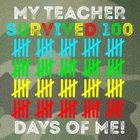 My Teacher Survived 100 Days Of Me 100 Days Of School Gift Legacy Tie Dye Trucker Hat